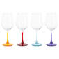 Home Essentials Set of 4 Tri-Color Wine Glasses - image 1
