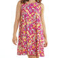 Womens Harlow & Rose Sleeveless Tropical Oranges Shift Dress - image 3