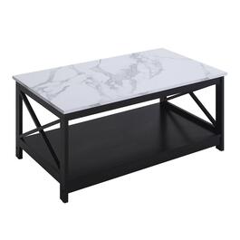 Convenience Concepts Oxford Faux Marble Top Coffee Table