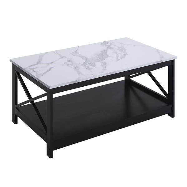 Convenience Concepts Oxford Faux Marble Top Coffee Table - image 