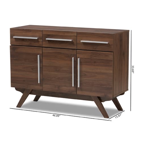 Baxton Studio Ashfield 3-Drawer Sideboard