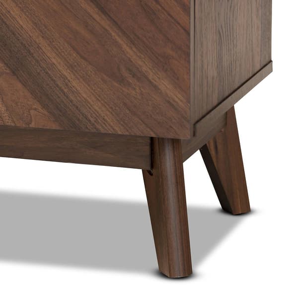 Baxton Studio Hartman Walnut Brown Finished Wood Shoe Cabinet