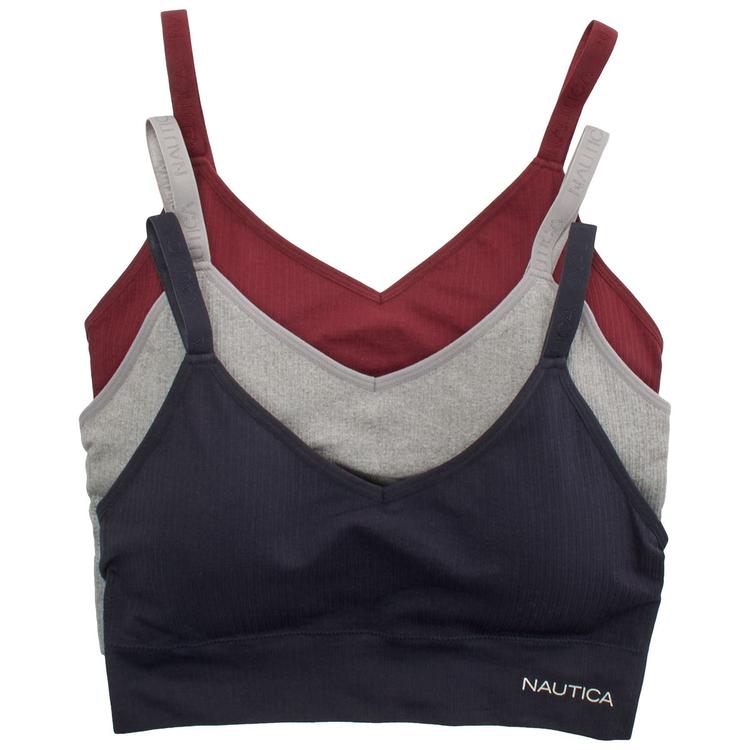 Plus Size Nautica(R) 2/3pk. Seamless Lounge Bras - NT1731-3PKAL