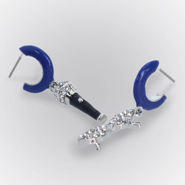 Betsey Johnson Midnight Magic Karaoke Mismatch Charm Earrings