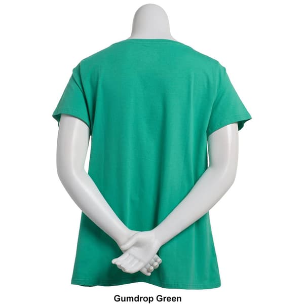 Juniors Plus Aveto Short Sleeve V-Neck Basic Tee