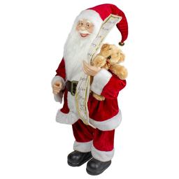 Northlight Standing Santa with Teddy Bear & List Christmas Figure