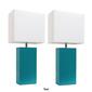 Elegant Designs&#8482; Modern Leather Table Lamps - Set of 2 - image 20