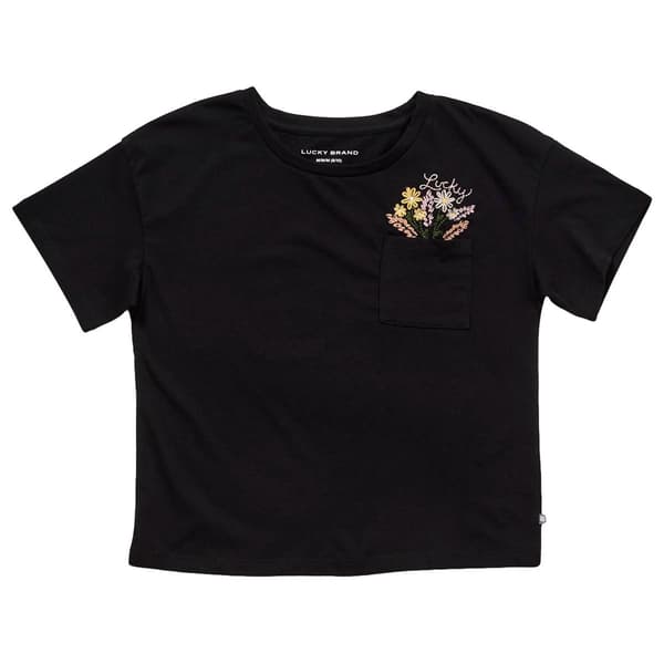 Girls &#40;7-16&#41; Lucky Brand Flower Pocket Tee - image 