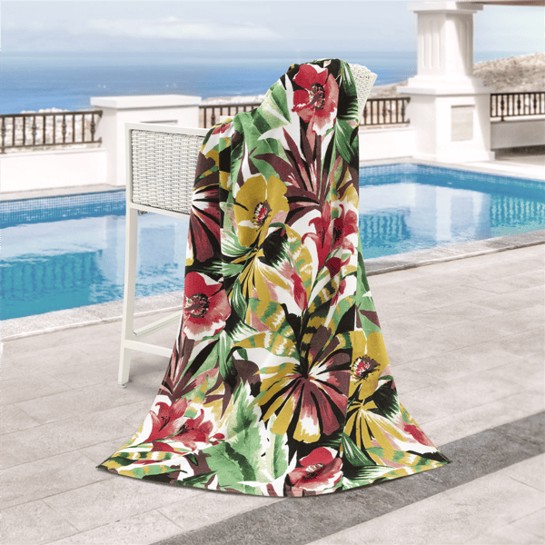 Nicole Miller Aria Floral Beach Towel