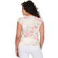 Womens Emaline Key Items Cap Sleeve Abstract Watercolor Blouse - image 2