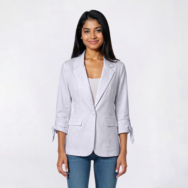 Juniors Zoe + Phoebe 3/4 Sleeve Blazer