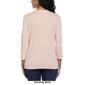 Womens Rafaella&#174; 3/4 Sleeve Solid Lace Up Tee - image 2