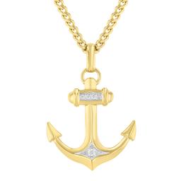 Nova Star(R) Forged 1/20ctw. Lab Grown Diamon Anchor Pendant
