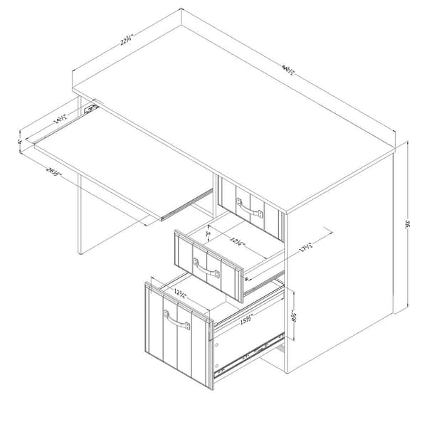 South Shore Farnel Computer Desk