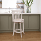 HH2 Home Savana White Wood Swivel Counter Height Stool - image 7