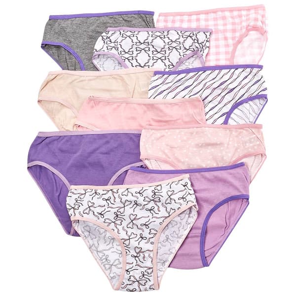 Girls (4-6x) Sweet Princess 10pk. Mixed Bows Panties - image 