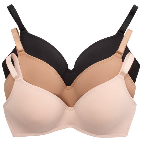 Womens Rene Rofe(R) 3pk. Wire-Free Bras - B26009H3-PWRB - image 
