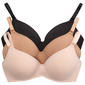 Womens Rene Rofe(R) 3pk. Wire-Free Bras - B26009H3-PWRB - image 1