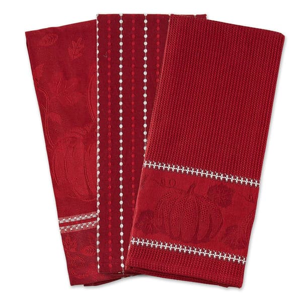 DII(R) Redwood Harvest Embellished Kitchen Towel Set Of 3 - image 