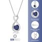 Gemminded Sterling Silver 6mm Heart Created Sapphire Pendant - image 4