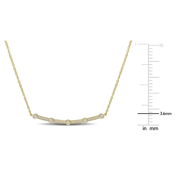 Gold Plated 1/3ctw Lab Grown Diamond Necklace