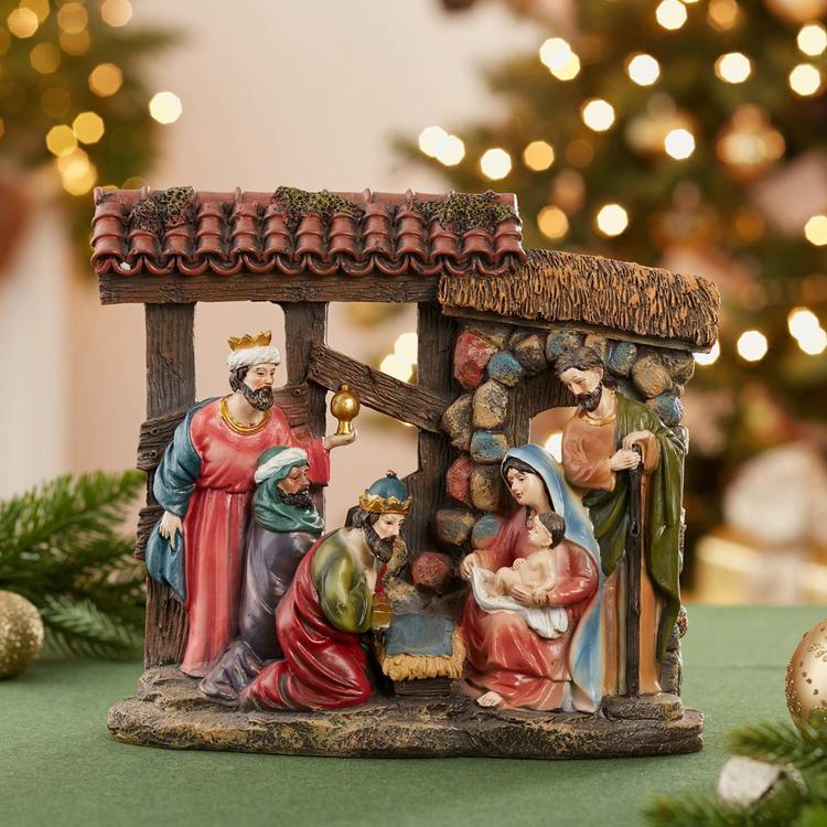 Kurt S. Adler 10in. Resin Nativity Scene Table Piece