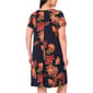 Plus Size MSK Short Sleeve Grommet Floral Shift Dress - image 4