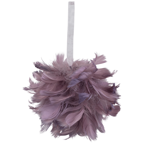 Northlight French Lilac Feathered Christmas Ball Ornament