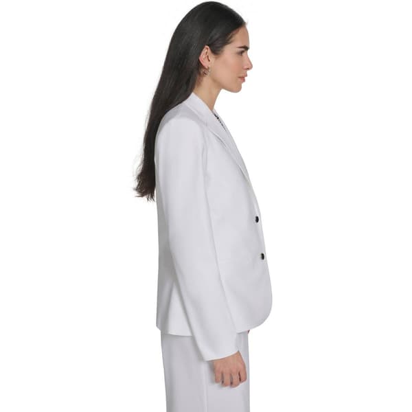 Womens Calvin Klein Long Sleeve Two Button Notch Collar Blazer