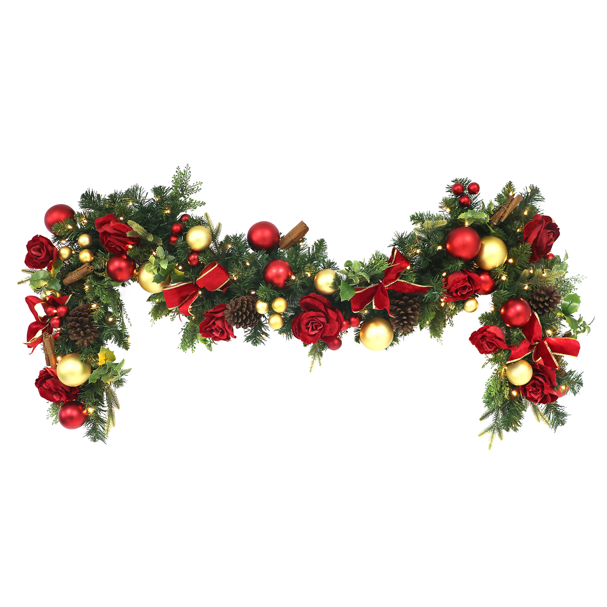 Puleo International 6ft. Pre-Lit Adorned Garland
