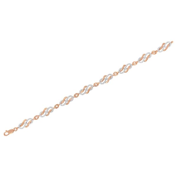 Haus of Brilliance 10kt. Rose Gold 1ct. Diamond Infinity Bracelet