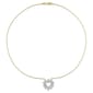 Sophia B 14kt. Gold 1/2ct. Diamond Heart Sunburst Necklace - image 2