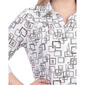 Petite NY Collection Foil Airflow Casual Button Down - image 4