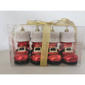 Set of 4 4in. Shatterproof Santa's Red Ornaments - image 1