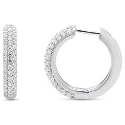 Nova Star(R) Sterling Silver Lab Grown Diamond Hoop Earrings