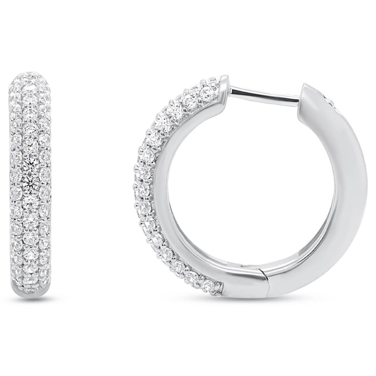 Nova Star(R) Sterling Silver Lab Grown Diamond Hoop Earrings