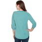 Petite Ruby Rd. Renaissance Romance 3/4 Sleeve V Neck Tee - image 2