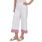 Petite Ruby Rd. Hothouse Florals Embroidery Hem Wide Capris - image 3