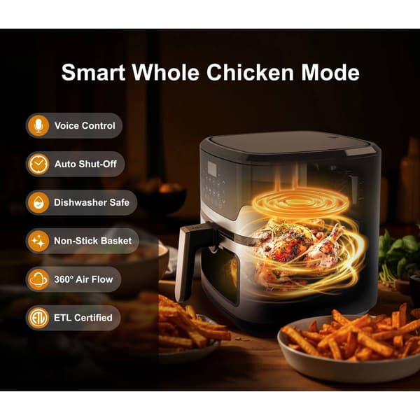 Emerson Smartvoice 5.3 Quart Air Fryer