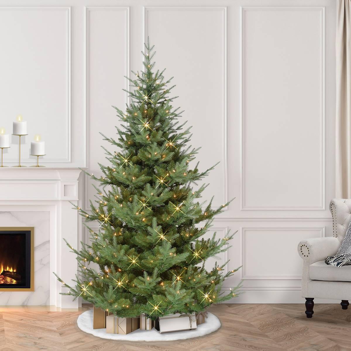 Puleo International 6.5ft. Pre-Lit Hillside Christmas Tree