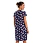 Womens Charmour Ruffled Short Sleeve Butterfly V-Neck Nightshirt - image 3