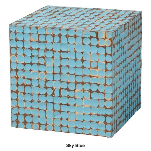 bali & pari Janella Bohemian Coconut Shell End Table