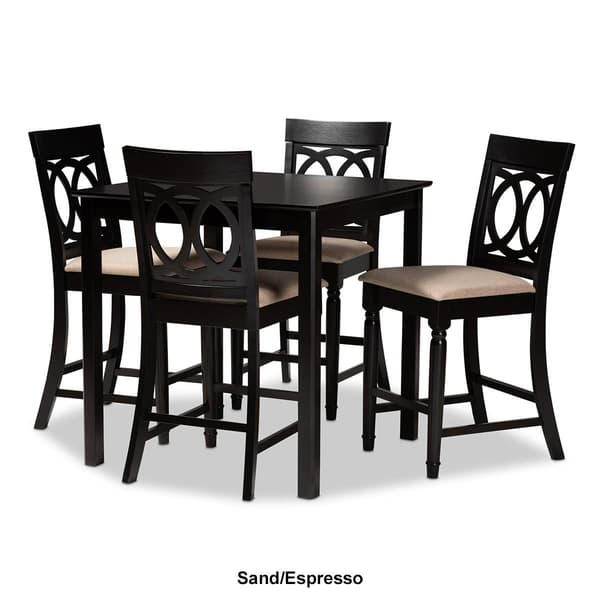 Baxton Studio Verina 5pc. Wood Pub Set