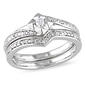 Loveblooms&#40;tm&#41; 1/10ctw. Round Diamonds Bridal Ring Set - image 1