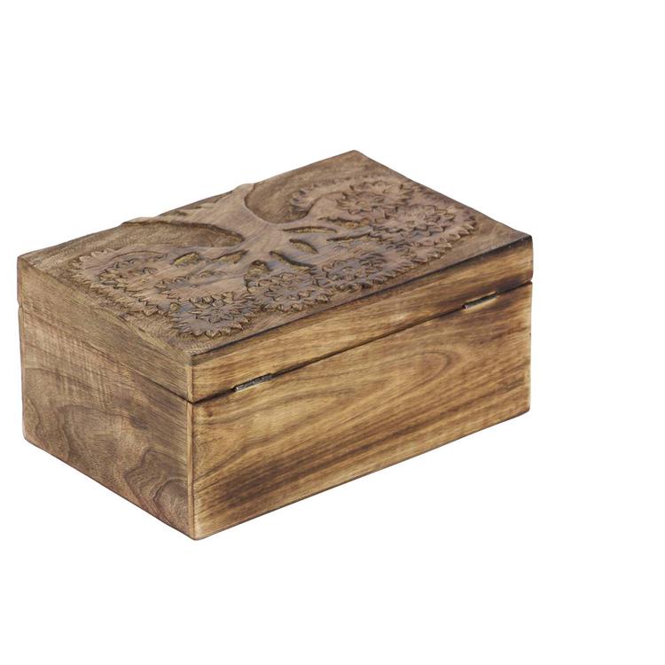 9th & Pike® Carved Decorative Wood Boxes - Set of 3