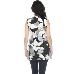 Womens White Mark Pleated Front Sleeveless Tunic Top