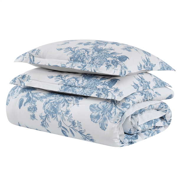 Shabby Chic Floral Toile 3pc Comforter Set