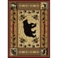 Tayse Nature Black Bear Lodge Arear Rug - Red - image 1