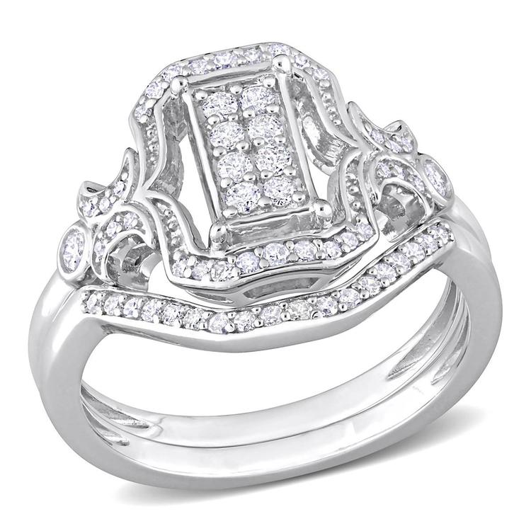 Diamond Classics(tm) 3/8ctw. Diamond Sterling Silver Bridal Ring Set