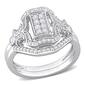 Diamond Classics&#40;tm&#41; 3/8ctw. Diamond Sterling Silver Bridal Ring Set - image 1